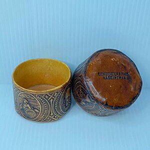 Leather Can Koozie Made in Spain Brown Bull Portrait Windmill